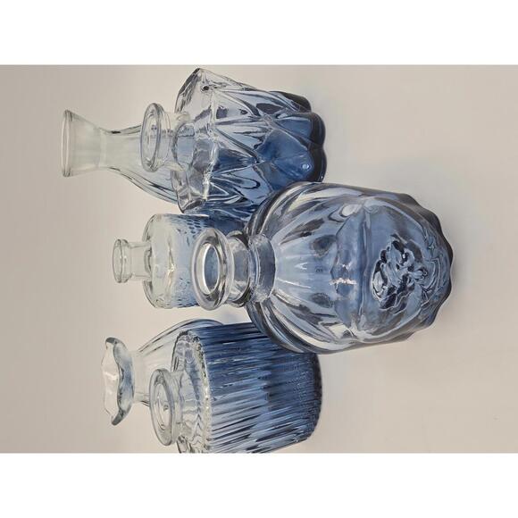 Set of 6 Blue Decorative Glass Bud Vases - Picture 6 of 9